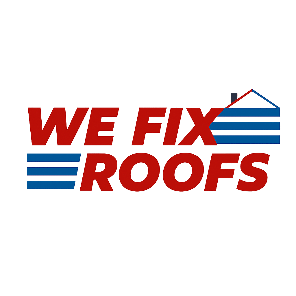 we fix roofs logo upscaled transparent